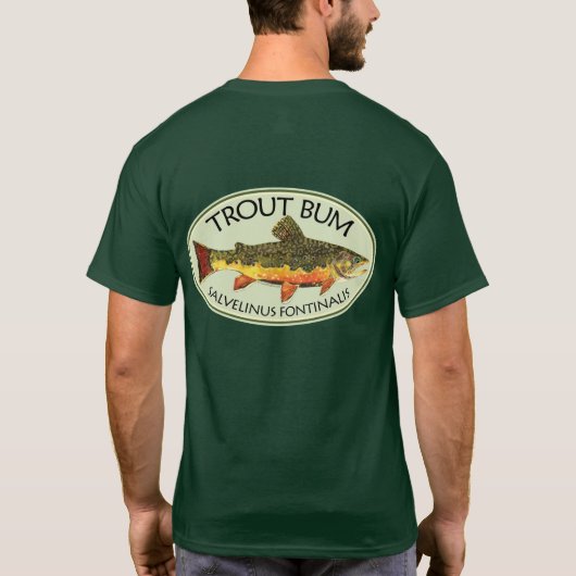 Humoureus TROUT BUM Vliegen T-shirt (Achterkant)