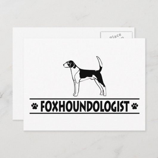 Humoureuze AMERIKAANSE FOXHOUND Briefkaart (Voorkant / Achterkant)