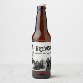 Humoureuze Brewski Retro Nineteen-fifties Beer Bier Etiket