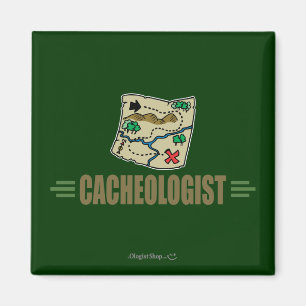 Humoureuze geocaching magneet