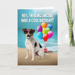 Humoureuze hond verjaardagskaart - Happy Jack Russ Kaart