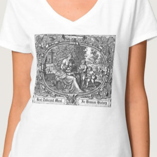 Humoureuze illustratie van borstvoeding  illustrat t-shirt