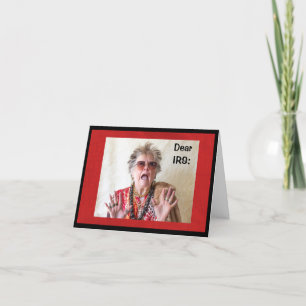 Humoureuze IRS LetterFolded Wenskaart Kaart