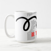 Humoureuze koffie-mok met een grappig grapje koffiemok (Links)