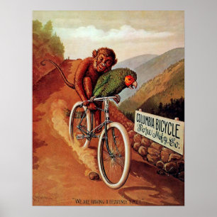  Humoureuze monniksrijd fietsen Poster