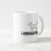 Humoureuze Portugees Podengo Pequeno Extra Grote Beker (Voorkant rechts)