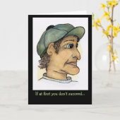 Humoureuze Skydiving Guy Kaart (Gele Bloem)