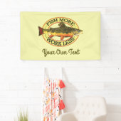 Humoureuze vis meer - minder forel werken Vist Spandoek (Insitu)