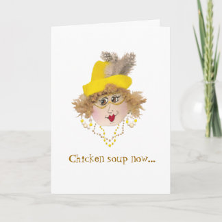 Humoureuze Whimsical Lady Get Well-kaart Kaart