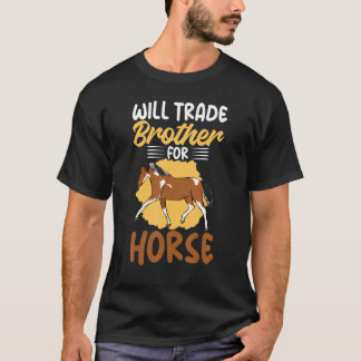 Humourous Horse For Women Sister T-shirt