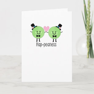 Humourous Wedding Kaart Schattige Mannelijke Erwte