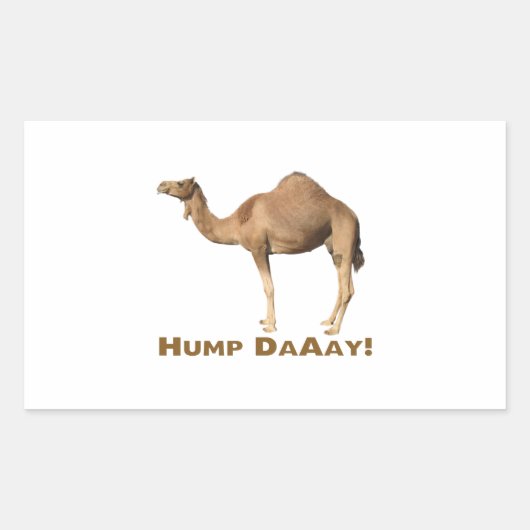 Hump dag rechthoekige sticker (Voorkant)