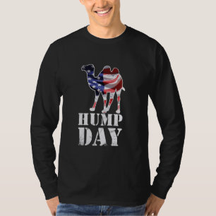Hump Day Amerikaanse vlag kameel thema illustratie T-shirt