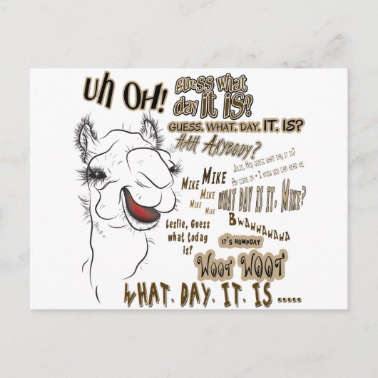 Hump Day Camel Briefkaart (Voorkant)