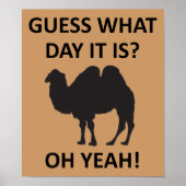 Hump Day Camel Funny Woensdag Poster (Voorkant)
