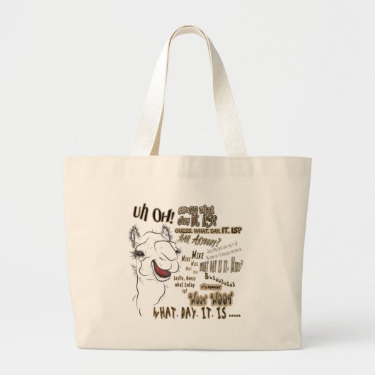 Hump Day Camel Grote Tote Bag (Voorkant)