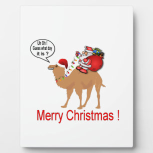 Hump Day Camel Kerstmis met Kerstman Fotoplaat