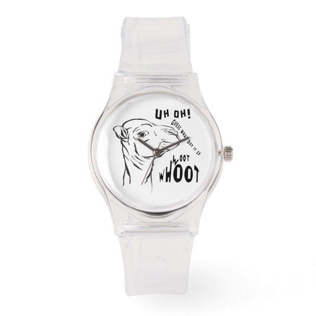 Hump Day Camel Sketch Watch Horloge (Voorkant)