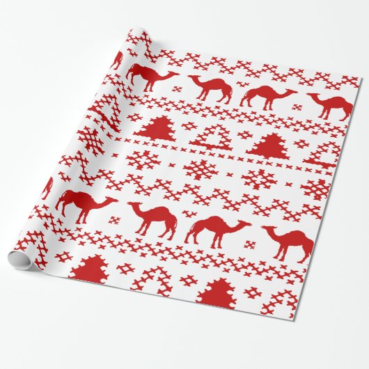 Hump Day Camel Ugly kerstSweater Cadeaupapier (Uitgerold)