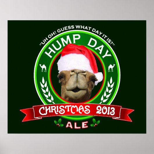 Hump Day Kerstmis Ale T-shirt Poster (Voorkant)