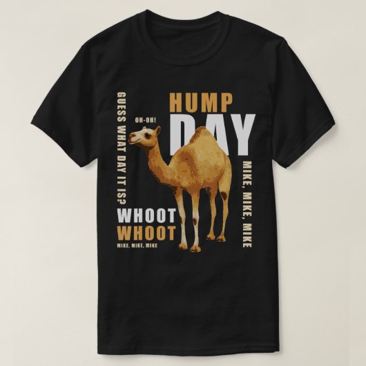 Hump Day Shirt Raad eens welke dag het is kameel (Design voorkant)