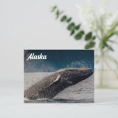 Humpback Breach Alaska Briefkaart (Staand voorkant)