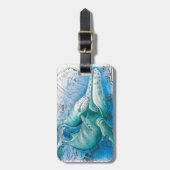 Humpback Family Map Bagagelabel (Voorkant verticaal)