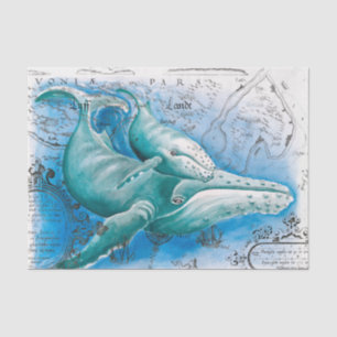 Humpback Family Map Tissuepapier