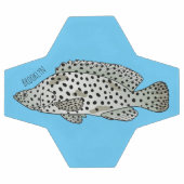 Humpback grouper fish cartoon illustration (Plat)