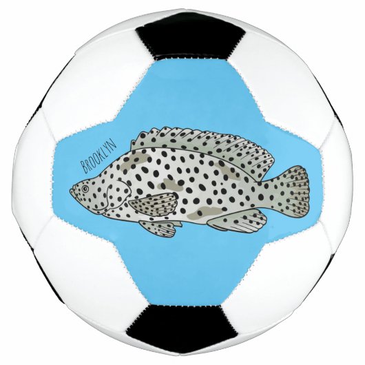 Humpback grouper fish cartoon illustration (Devant)