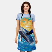 Humpback Sunset Leap Art Schort (Gedragen)