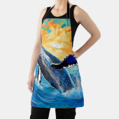Humpback Sunset Leap Kunst Schort (Insitu)