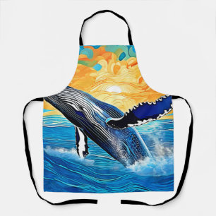 Humpback Sunset Leap Kunst Schort