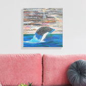 Humpback walvis canvas afdruk (Insitu (Woonkamer))