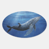 Humpback Walvis Oceaan Sticker (Voorkant)