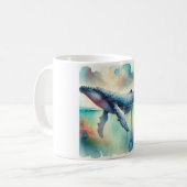 Humpback whale 220824AREF108 - Watercolor Koffiemok (Voorkant links)