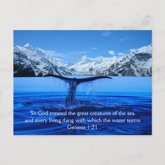 Humpback Whale Bible Verse - Briefkaart (Voorkant)