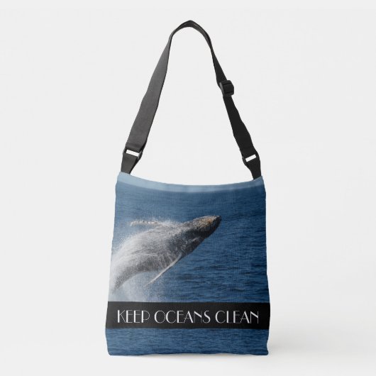 Humpback Whale Breaching Near Maui: Crossbody Tas (Voorkant)