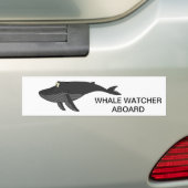 Humpback Whale Cartoon Bumpersticker (Op auto)
