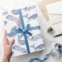 Humpback Whale Gift Wrapping Paper Cadeaupapier