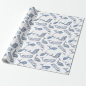 Humpback Whale Gift Wrapping Paper Cadeaupapier (Uitgerold)