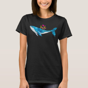 Humpback Whale Marine Life Ocean Natuur Blue W T-shirt