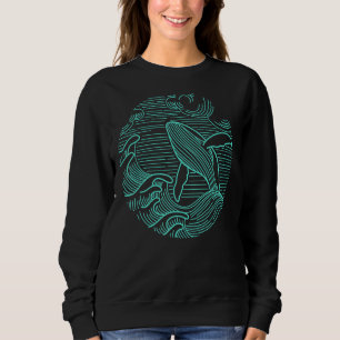 Humpback Whale Marine Life Ocean Natuur Blue W Trui