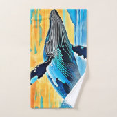 Humpback Whale Ocean Freedom Jump Design Bad Handdoek (Handdoek)