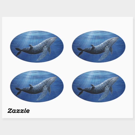 Humpback Whale Ocean Sticker (Feuille)