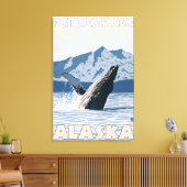 Humpback Whale - Petersburg, Alaska Canvas Afdruk (Insitu (Woonkamer))