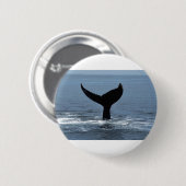 Humpback whale tail ronde button 5,7 cm (Voorkant /achterkant)