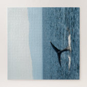 Humpback Whale Tale Schilderachtig Alaska Jigzaag  Legpuzzel (Verticaal)