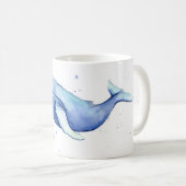 Humpback Whale Waterverf Schilderen keramische Mok (Voorkant rechts)