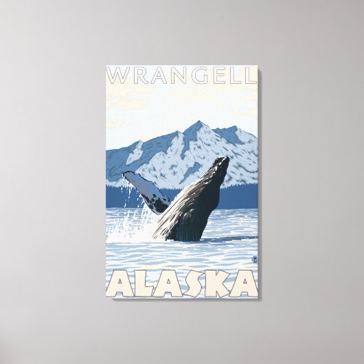 Humpback Whale - Wrangell, Alaska Canvas Afdruk (Voorkant)